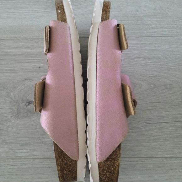 Birkenstock🌷Arizona Washed Metallic Pink Suede size 6 1/2, 37 - Picture 11 of 15